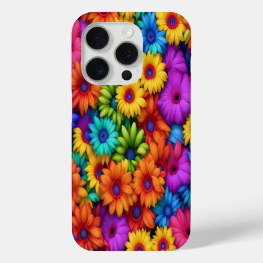 レインボーカラフルフローラ#22 - iPhoneケース Case-Mate iPhoneケース (裏面)