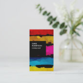 レインボーカラフルブラッククリエイティブ名刺 名刺 (スタンド正面)