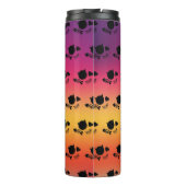 レインボーカラフルブラック猫かわいいパターン タンブラー (裏面)