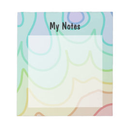 レインボーカラフルプライドウィグル ノートパッド