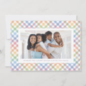 レインボーカラフルプライド枠写真ハッピーイースター シーズンカード (正面)