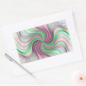 レインボーカラフルプリズムの旋回ホイール 長方形シール (封筒)