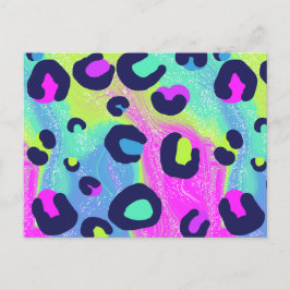 レインボーカラフルプリント ポストカード