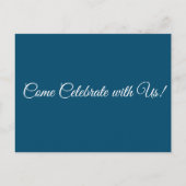 レインボーカラフルベビーシャワー招待状 インビテーションポストカード (裏面)