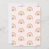 レインボーカラフルベビーシャワー 招待状 (裏面)