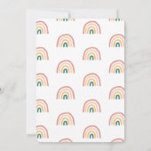 レインボーカラフルベビー第1誕生日 招待状 (裏面)