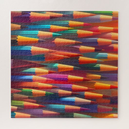 レインボーカラフルペンシル・パレット水彩画 ジグソーパズル (横)
