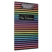 レインボーカラフルホームスクール先生クリップボード クリップボード (右)