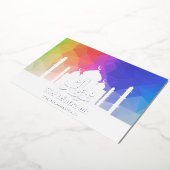 レインボーカラフルポリゴンイードムバラックモスク 箔シーズンカード (回転した状態)