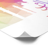 レインボーカラフルポリゴンイードモスクのポスタープリント ポスター (角)