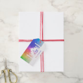 レインボーカラフルポリゴンイードモスク – ギフトラベル ギフトタグ (より糸付き)