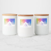 レインボーカラフルポリゴンイードモスク – フードラベル (ボトル)