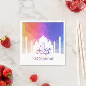 レインボーカラフルポリゴンEIDモスク紙ナプキン スタンダードカクテルナプキン (インサイチュ)