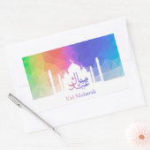 レインボーカラフルポリゴンEIDモスク – シール (封筒)