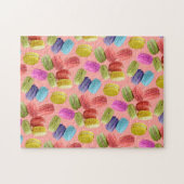 レインボーカラフルマカロンCookieパターン ジグソーパズル (横)