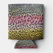 レインボーカラフルマスのスケールテクスチャルックパターン 缶クーラー (正面)