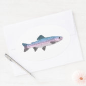 レインボーカラフルマス 楕円形シール (封筒)