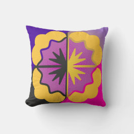 レインボーカラフルマンダラ クッション