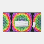 レインボーカラフルマンダラ デスクマット (キーボード&マウス)