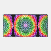 レインボーカラフルマンダラ デスクマット (正面)