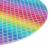 レインボーカラフルマーメイドはかりで測 カッティングボード (角)