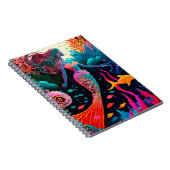 レインボーカラフルマーメイドファンタジー ノートブック (右側)