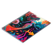 レインボーカラフルマーメイドファンタジー ノートブック (左側)