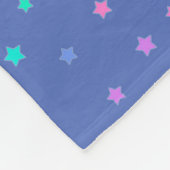 レインボーカラフルユニコーンとスター フリースブランケット (角)