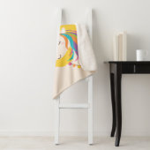 レインボーカラフルユニコーンスターズガーリー名前をカスタムする シェルパブランケット (インサイチュ)