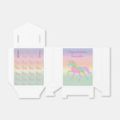 レインボーカラフルユニコーンパーティーの好意ボックス フェイバーボックス (折り畳みなし)