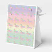 レインボーカラフルユニコーンパーティーの好意ボックス フェイバーボックス (裏面サイド)