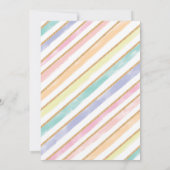 レインボーカラフルユニコーン誕生日パーティーへの招待 招待状 (裏面)