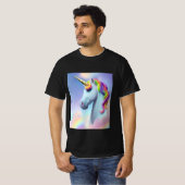 レインボーカラフルユニコーン Tシャツ (正面フル)