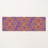 レインボーカラフルヨガマンダラパターン ヨガマット (正面(横))