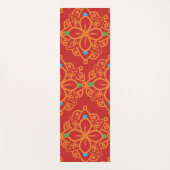 レインボーカラフルヨガマンダラパターン ヨガマット (正面)