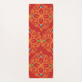 レインボーカラフルヨガマンダラパターン ヨガマット (裏面)