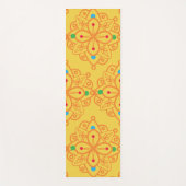 レインボーカラフルヨガマンダラパターン ヨガマット (正面)