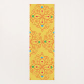 レインボーカラフルヨガマンダラパターン ヨガマット (裏面)