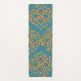 レインボーカラフルヨガマンダラパターン ヨガマット