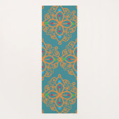 レインボーカラフルヨガマンダラパターン ヨガマット (裏面)