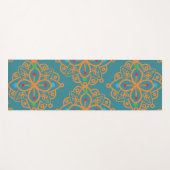 レインボーカラフルヨガマンダラパターン ヨガマット (正面(横))