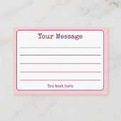 レインボーカラフルラインありがとうご注意 名刺 (裏面)