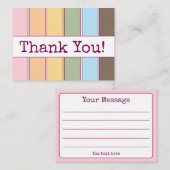 レインボーカラフルラインありがとうご注意 名刺 (正面/裏面)