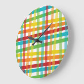 レインボーカラフルライン ラージ壁時計 (傾斜)