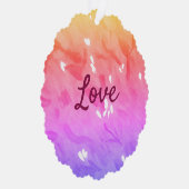 レインボーカラフルラブプライドlgbtqゲイパターン文字 オーナメントカード (右)