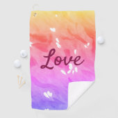 レインボーカラフルラブプライドlgbtqゲイパターン文字 ゴルフタオル (インサイチュ)