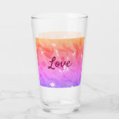 レインボーカラフルラブプライドlgbtqゲイパターン文字 タンブラーグラス (裏面)