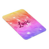 レインボーカラフルラブプライドlgbtqゲイパターン文字 マグネット (右側)