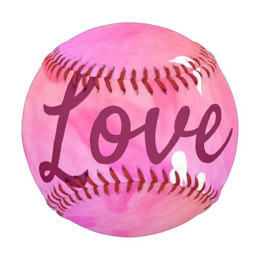 レインボーカラフルラブプライドlgbtqゲイパターン文字 野球ボール (正面)