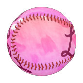 レインボーカラフルラブプライドlgbtqゲイパターン文字 野球ボール (正面左)